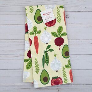 Kitchen Dish Towel Veggies Garden Harvest Dual Purpose